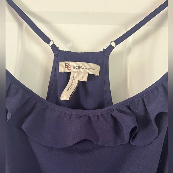 BCBGeneration Blue Ruffle Dress - Picture 3 of 4